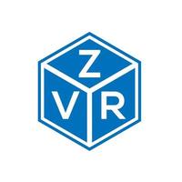 design de logotipo de carta zvr em fundo branco. conceito de logotipo de letra de iniciais criativas zvr. design de letra zvr. vetor