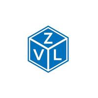 design de logotipo de carta zvl em fundo branco. conceito de logotipo de letra de iniciais criativas zvl. design de letra zvl. vetor