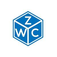 design de logotipo de letra zwc em fundo branco. conceito de logotipo de letra de iniciais criativas zwc. design de letra zwc. vetor