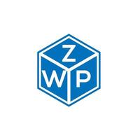design de logotipo de carta zwp em fundo branco. conceito de logotipo de letra de iniciais criativas zwp. design de letra zwp. vetor