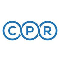 design de logotipo de carta cpr em fundo branco. conceito de logotipo de carta de iniciais criativas cpr. design de carta cpr. vetor