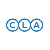 cla design de logotipo de carta em fundo branco. cla conceito de logotipo de letra de iniciais criativas. cla design de letra. vetor