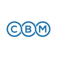 design de logotipo de carta cbm em fundo branco. conceito de logotipo de carta de iniciais criativas cbm. design de letra cbm. vetor