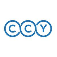 design de logotipo de carta ccy em fundo branco. conceito de logotipo de carta de iniciais criativas ccy. design de letra ccy. vetor