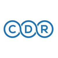 design de logotipo de carta cdr em fundo branco. conceito de logotipo de letra de iniciais criativas cdr. design de letra cdr. vetor