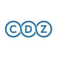 design de logotipo de letra cdz em fundo branco. conceito de logotipo de letra de iniciais criativas cdz. design de letra cdz. vetor