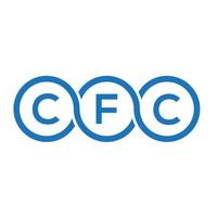 design de logotipo de carta cfc em fundo branco. conceito de logotipo de letra de iniciais criativas cfc. design de letra cfc. vetor