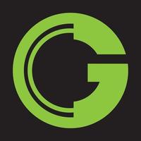 letra inicial logotipo g, modelo de logotipo vetor