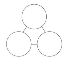 estilo de linha de modelo de diagrama de venn para apresentação vetor