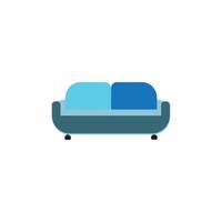 fundo de ilustração de ícone de logotipo de vetor de sofá