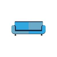 fundo de ilustração de ícone de logotipo de vetor de sofá