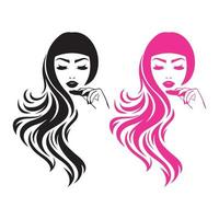 logotipo de cabelo de salão de beleza