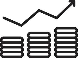 ícone de linha de inflação vetor