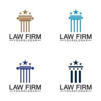 modelo-vetor de logotipo de pilar de escritório de advocacia vetor
