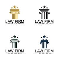modelo-vetor de logotipo de pilar de escritório de advocacia vetor