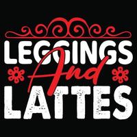 leggings e lattes vetor