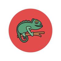 ícone de vetor animal camaleão que é adequado para trabalho comercial e facilmente modificá-lo ou editá-lo