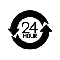 ícone vetorial de 24 horas que é adequado para trabalho comercial e facilmente modificá-lo ou editá-lo vetor