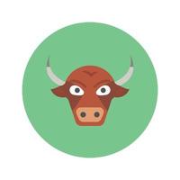 ícone de vetor animal de touro que é adequado para trabalho comercial e facilmente modificá-lo ou editá-lo