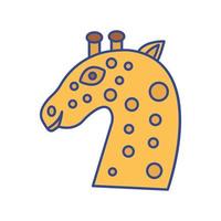 ícone de vetor animal girafa que é adequado para trabalho comercial e facilmente modificá-lo ou editá-lo