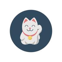ícone de vetor de animal de gatinho sortudo que é adequado para trabalho comercial e facilmente modificá-lo ou editá-lo