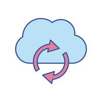 ícone de vetor de atualização de nuvem que é adequado para trabalho comercial e modificá-lo ou editá-lo facilmente