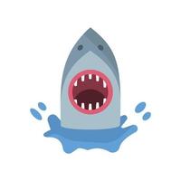 ícone de vetor de ataque de tubarão que é adequado para trabalho comercial e facilmente modificá-lo ou editá-lo