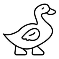 estilo de ícone de pato vetor