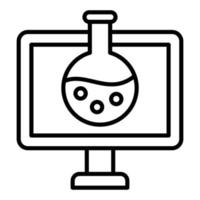 estilo de ícone de química online vetor