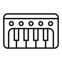 estilo de ícone de teclado de piano vetor