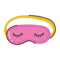 um ícone de doodle plano fofo de máscara de olho vetor