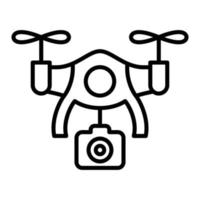 estilo de ícone de câmera de drone vetor