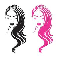 logotipo de cabelo de salão de beleza vetor
