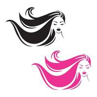 logotipo de cabelo de salão de beleza vetor