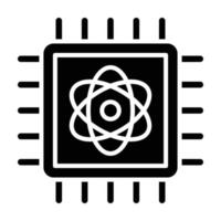 estilo de ícone de computação quântica vetor