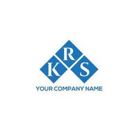 krs carta logotipo design em fundo branco. conceito de logotipo de letra de iniciais criativas krs. design de letra krs. vetor