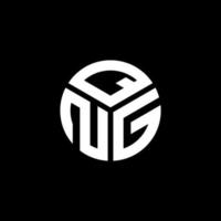 design de logotipo de letra qng em fundo preto. conceito de logotipo de letra de iniciais criativas qng. design de letra qng. vetor