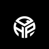 design de logotipo de letra qhp em fundo preto. conceito de logotipo de letra de iniciais criativas qhp. desenho de letras qhp. vetor