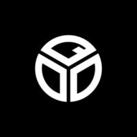 design de logotipo de carta qoo em fundo preto. conceito de logotipo de letra de iniciais criativas qoo. design de letra qoo. vetor