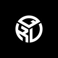 design de logotipo de carta qkv em fundo preto. conceito de logotipo de letra de iniciais criativas qkv. design de letra qkv. vetor