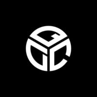 design de logotipo de carta qdc em fundo preto. conceito de logotipo de letra de iniciais criativas qdc. design de letra qdc. vetor