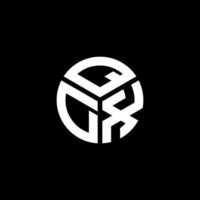 design de logotipo de letra qdx em fundo preto. conceito de logotipo de letra de iniciais criativas qdx. desenho de letras qdx. vetor