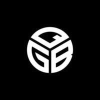 design de logotipo de letra qgb em fundo preto. conceito de logotipo de letra de iniciais criativas qgb. design de letra qgb. vetor