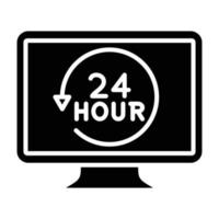 estilo de ícone de notícias 24 horas vetor