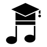 estilo de ícone de educação musical vetor