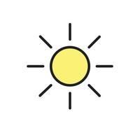 vetor de sol para ilustração de web ícone símbolo