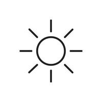 vetor de sol para ilustração de web ícone símbolo