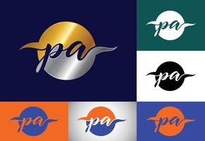 design de logotipo inicial do monograma carta pa. símbolo gráfico do alfabeto para identidade de negócios corporativos vetor