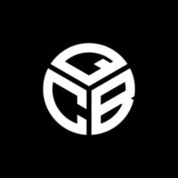 design de logotipo de carta qcb em fundo preto. conceito de logotipo de letra de iniciais criativas qcb. design de letra qcb. vetor