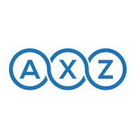 design de logotipo de carta axz em fundo branco. conceito de logotipo de letra de iniciais criativas axz. design de letra axz. vetor